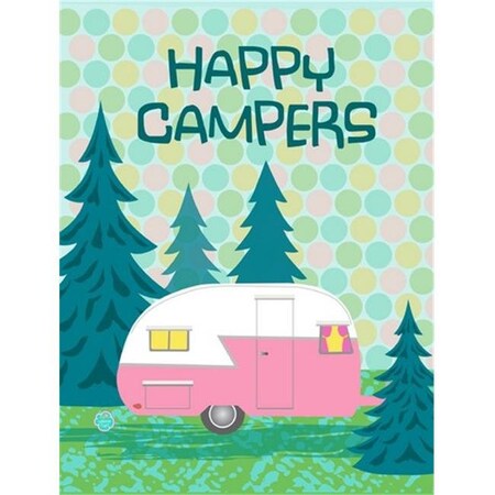 Carolines Treasures Carolines Treasures VHA3004CHF Happy Campers Glamping Trailer Flag Canvas House Size VHA3004CHF